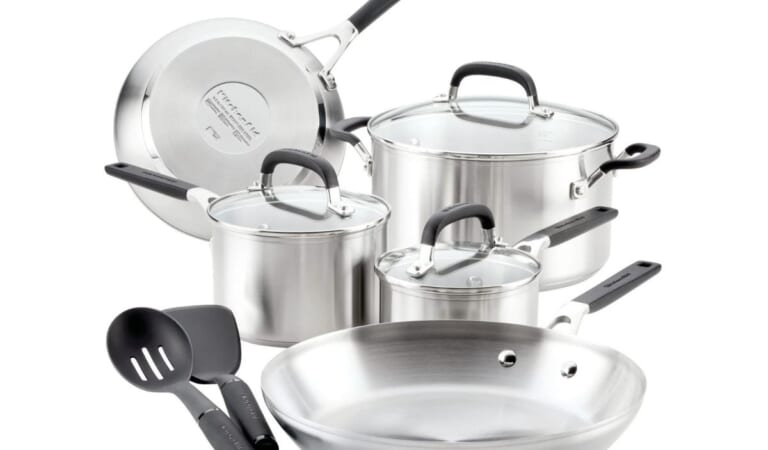 KitchenAid Stainless Steel Cookware 10-Piece Set Just $85.91 Shipped on Walmart.com (Reg. $190)