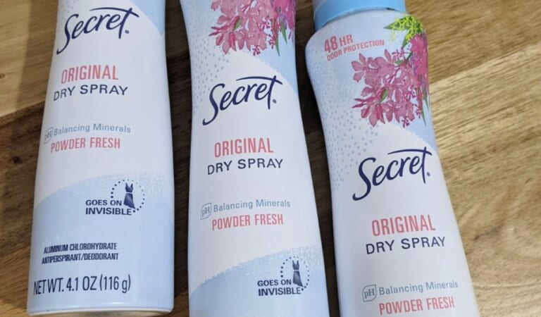 Secret Dry Spray Deodorant 3-Pack Only $10.92 Shipped on Amazon